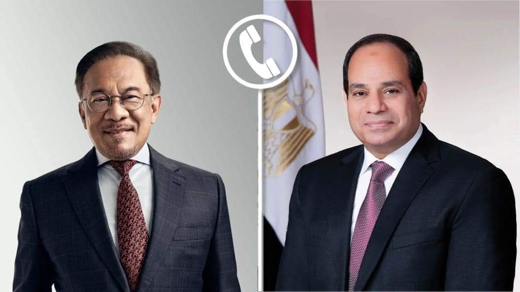 السيسي يبحث في اتصال مرئي سبل التعاون المشترك بين مصر وماليزيا 