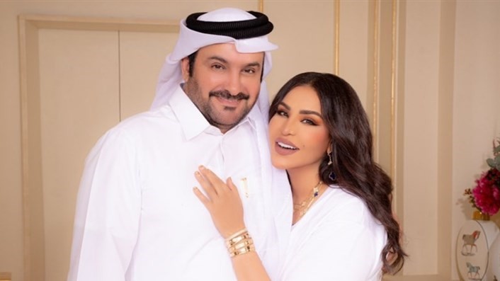 شاهدوا وصلة غزل بين أحلام و زوجها مبارك الهاجري