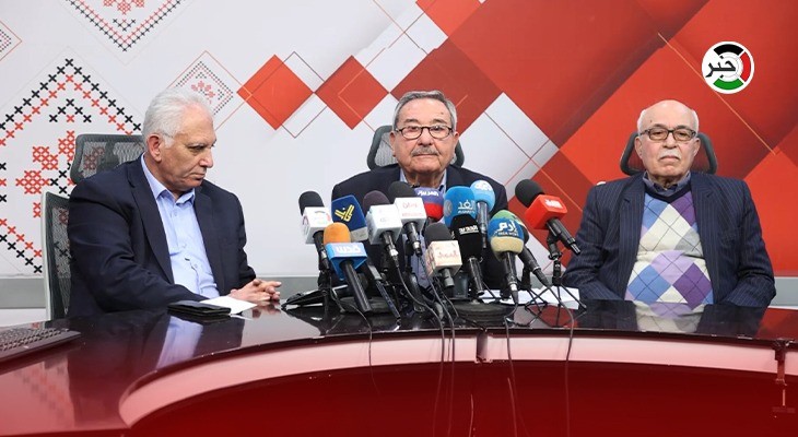 خلال مؤتمر صحفي برام الله