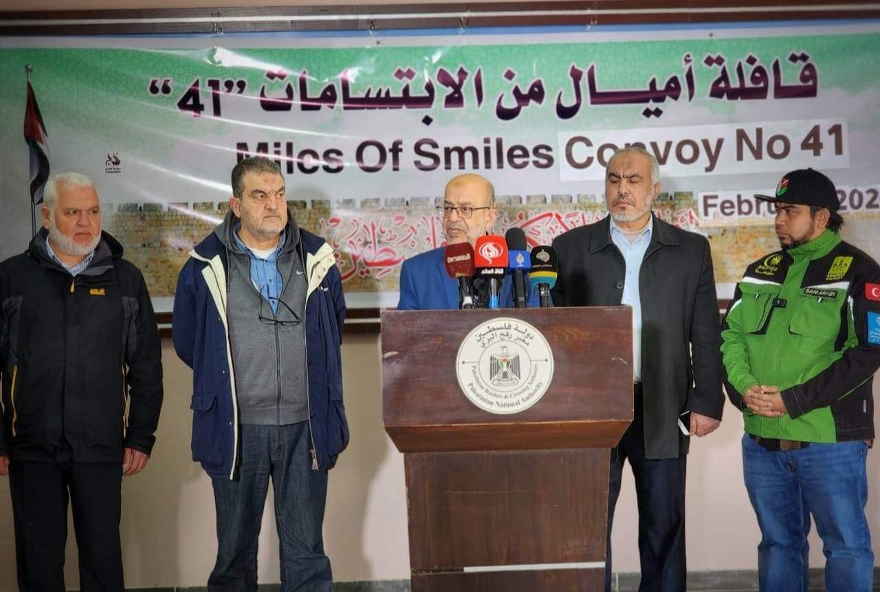 وصول قافلة مساعدات طبية إلى قطاع غزة عبر معبر رفح