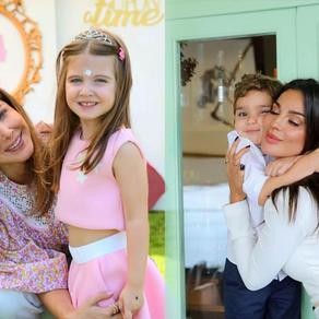 النجمات وأبنائهن في لقطات عاطفية