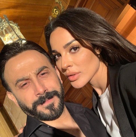 نادين نجيم وخطيبها يحتفلان بيوم ميلاد قصي خولي في كواليس "وأخيراً"