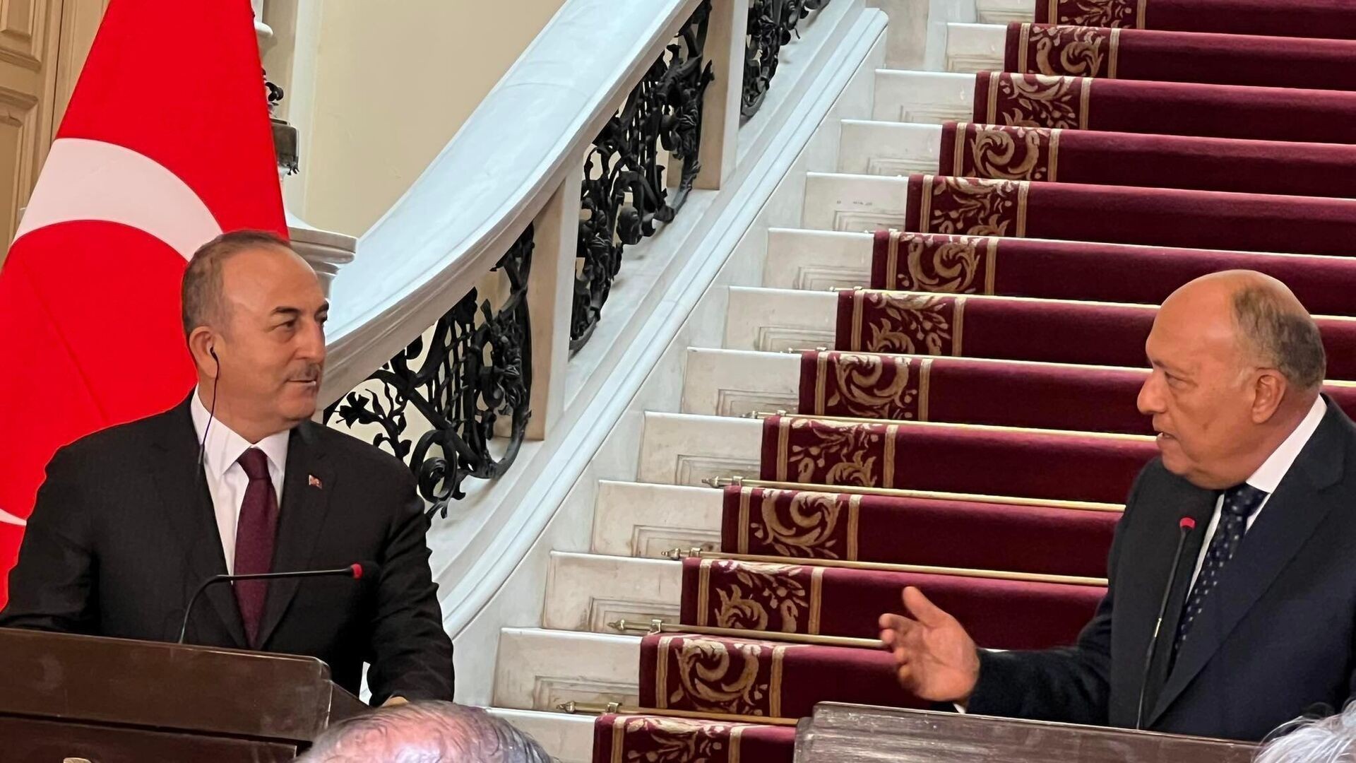 خلال مؤتمر مشترك مع نظيره المصري