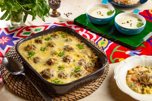 كفتة بالخضار وجبنة الحلوم