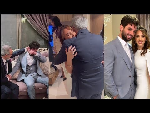 غيث مروان يبكي في عقد قرانه و تامر حسني يفاجئه بهذا الفعل