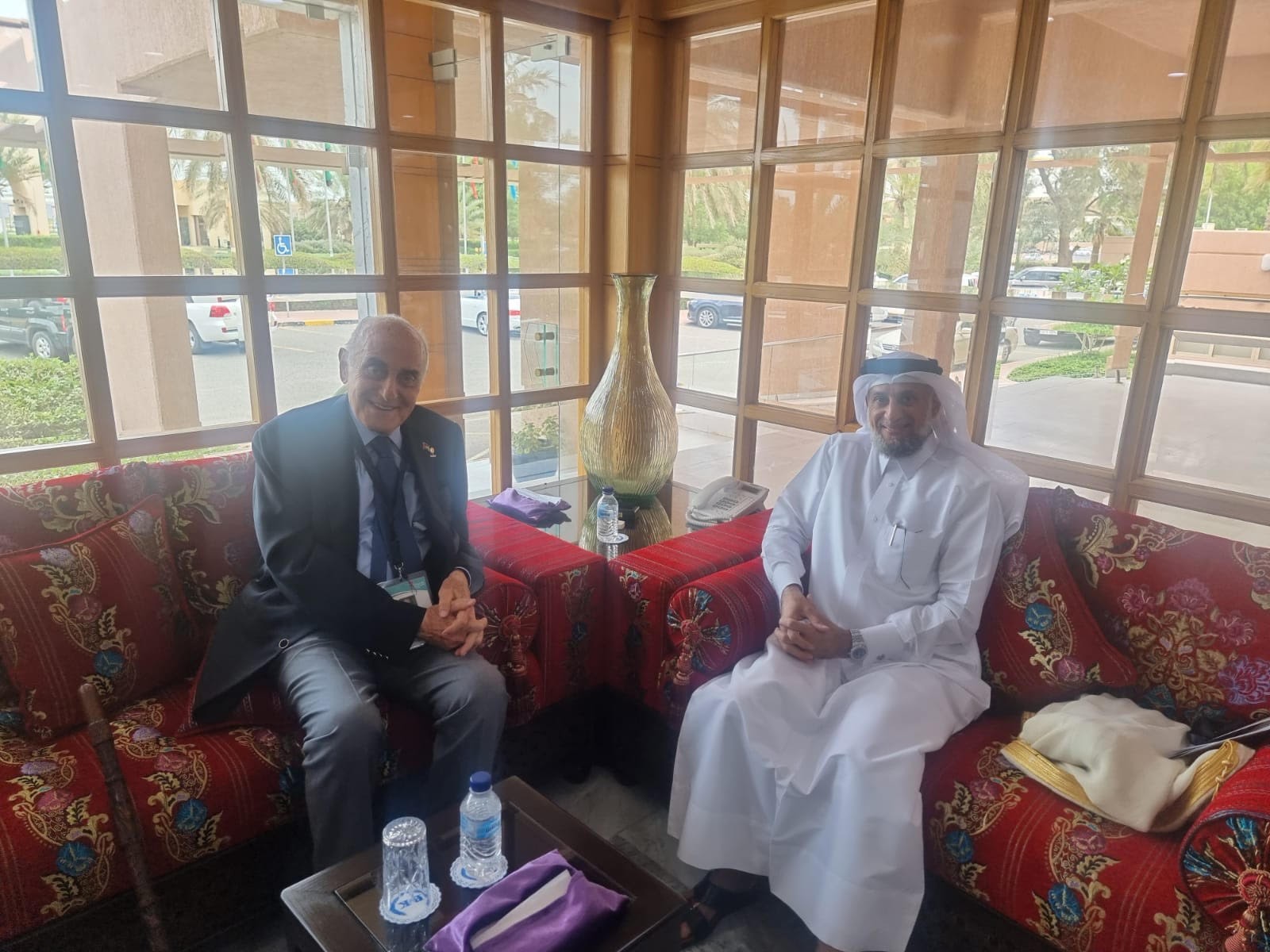 منيب المصري يلتقي المستشار الخاص للأمين العام للأمم المتحدة 