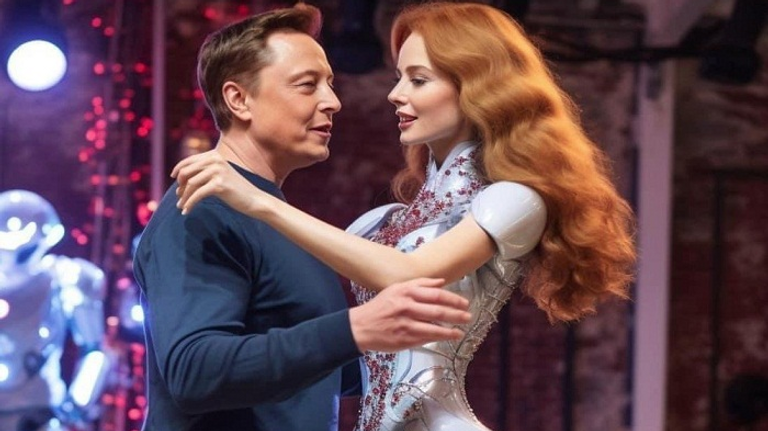 حقيقة الصور المتداولة لزواج إيلون ماسك من الروبوت كتانيلا