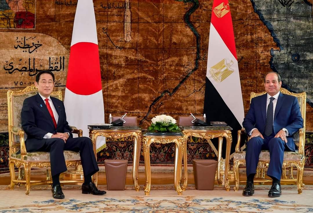 السيسي يستقبل رئيس وزراء اليابان لبحث سبل التعاون بين البلدين