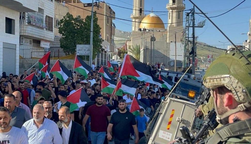 تشييع جثمان الشهيدة إيمان عودة في بلدة حوارة