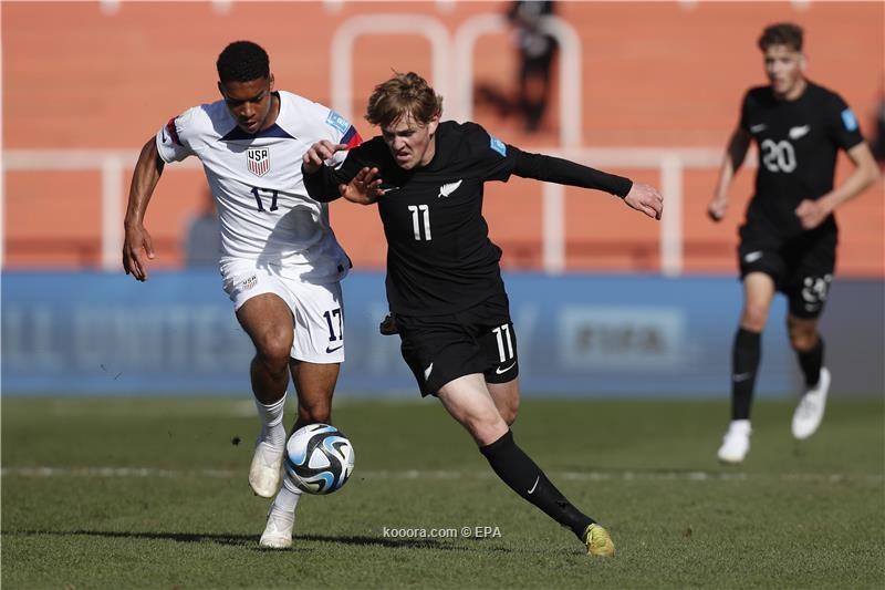 بالصور : أمريكا تكتسح نيوزيلندا وتبلغ ثمن نهائي مونديال الشباب