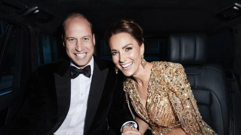 شاهد : لحظة وصول كيت ميدلتون وويليام للاحتفال بزفاف الأمير الحسين ورجوة