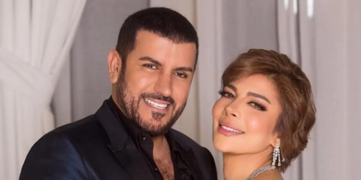 أصالة وزوجها فائق حسن يحتفلان بالذكرى الثانية لزواجهما