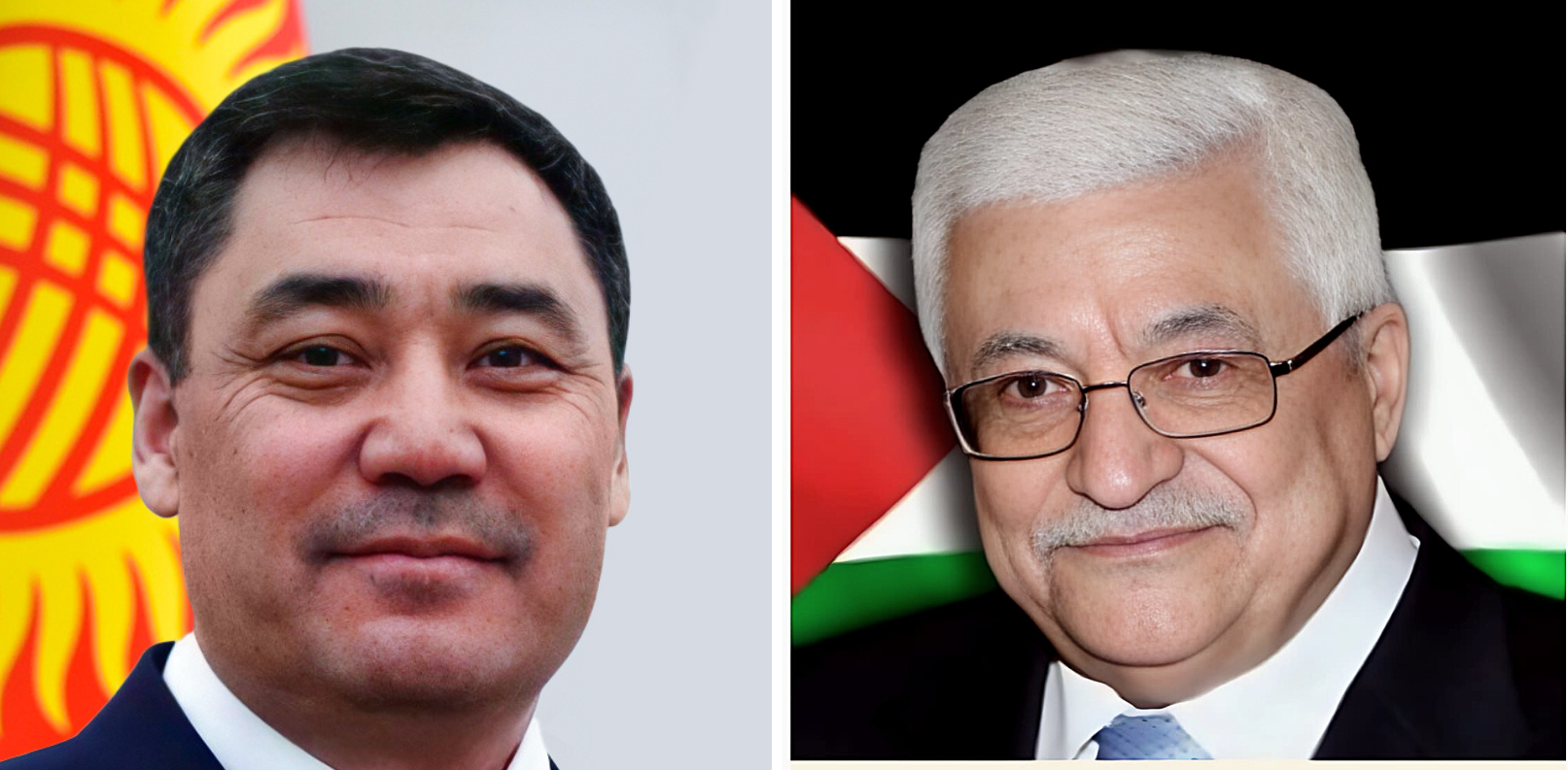 الرئيس عباس يلتقي رئيس قرقيزيا في طريق عودته من الصين