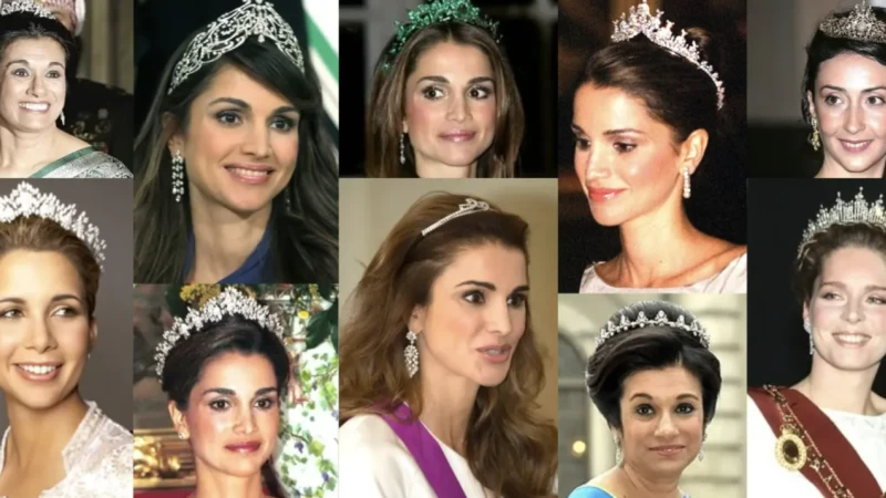 شاهد : هل ترتدي الآنسة رجوة آل سيف أحد تيجان الملكة رانيا العبدالله في حفل الزفاف؟