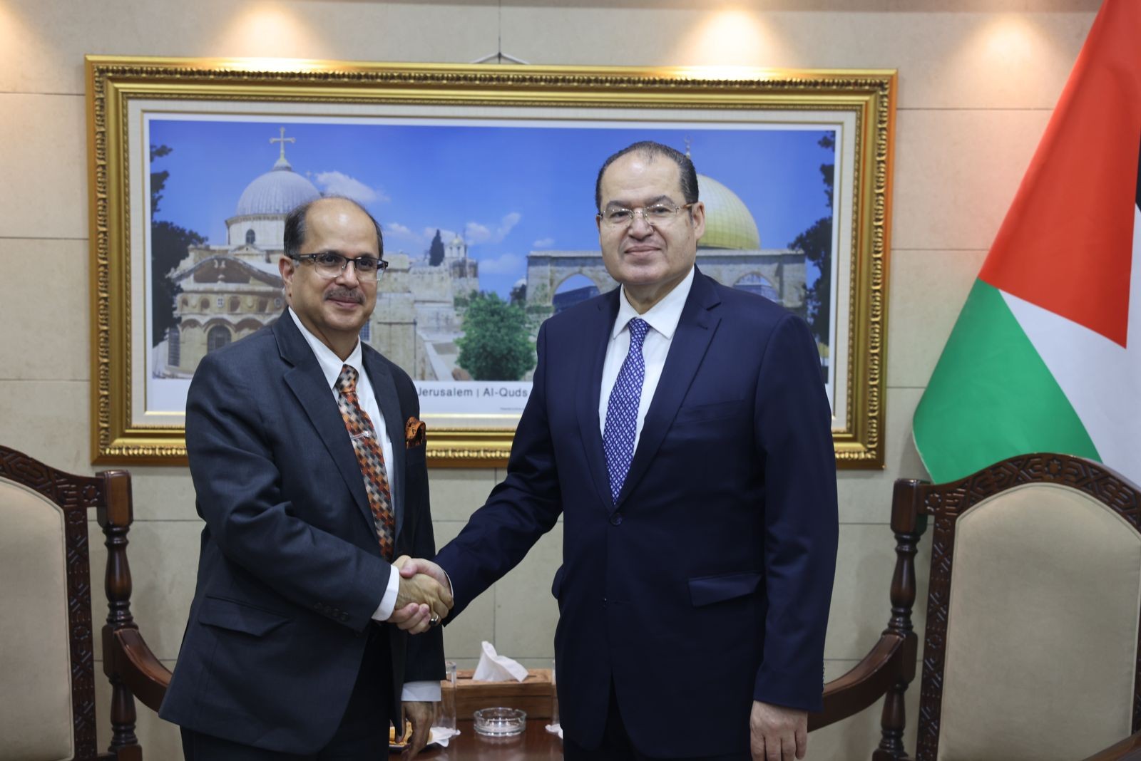 الخالدي يستقبل وفدا من وزارة الخارجية الهندية في رام الله