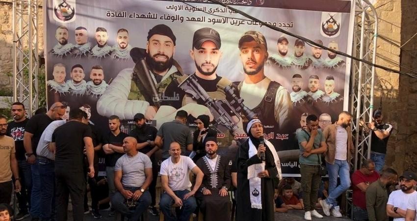 الآلاف يشاركون في حفل تأبين قادة عرين الأسود بنابلس