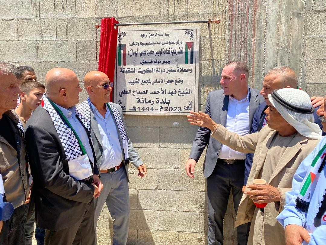 الرجوب وقطامي يفتتحان النصب التذكاري لشهداء الجيش الكويتي في جنين