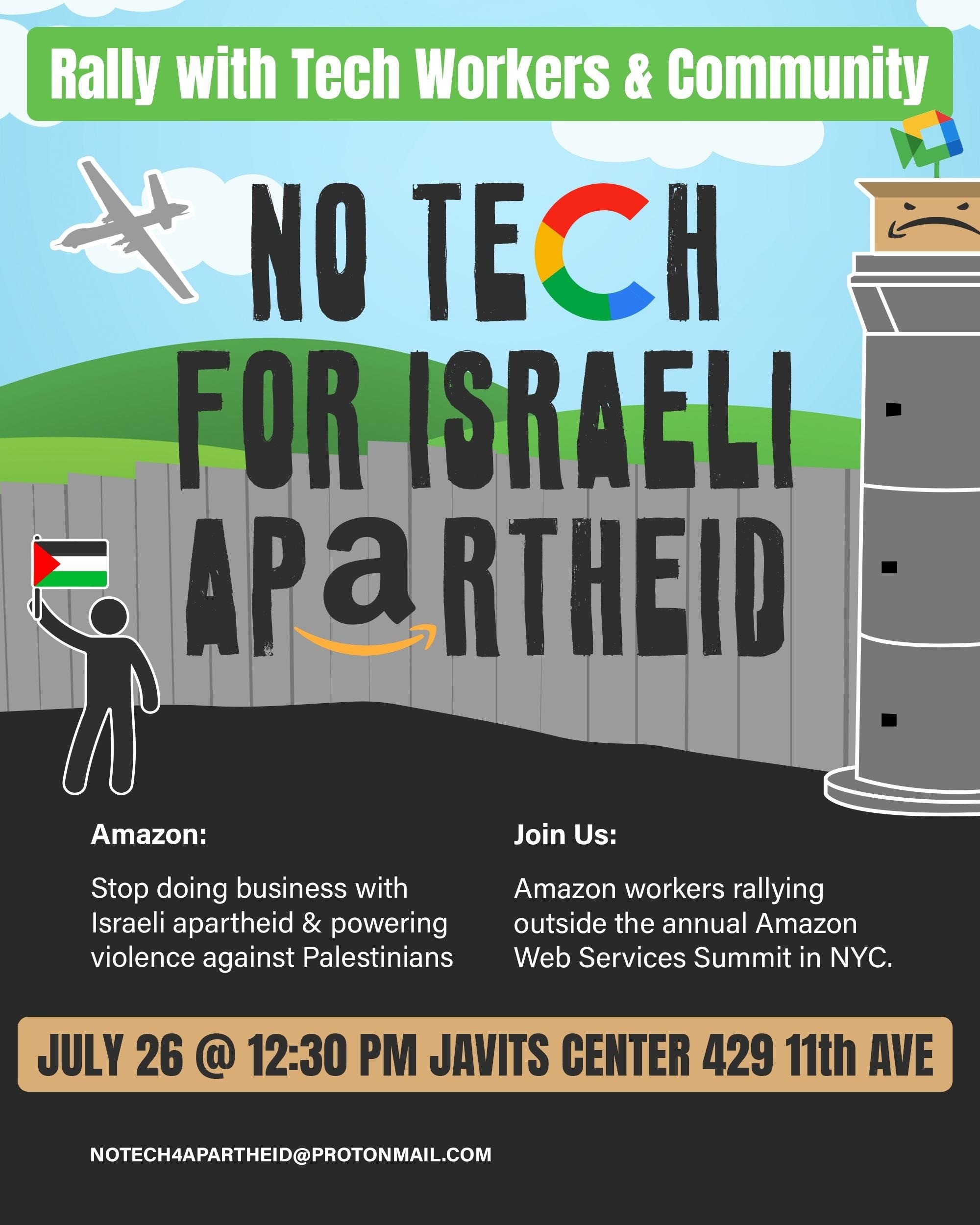 نشطاء يطالبون شركتي "غوغل" و"أمازون" بإنهاء عقودهما مع دولة الاحتلال