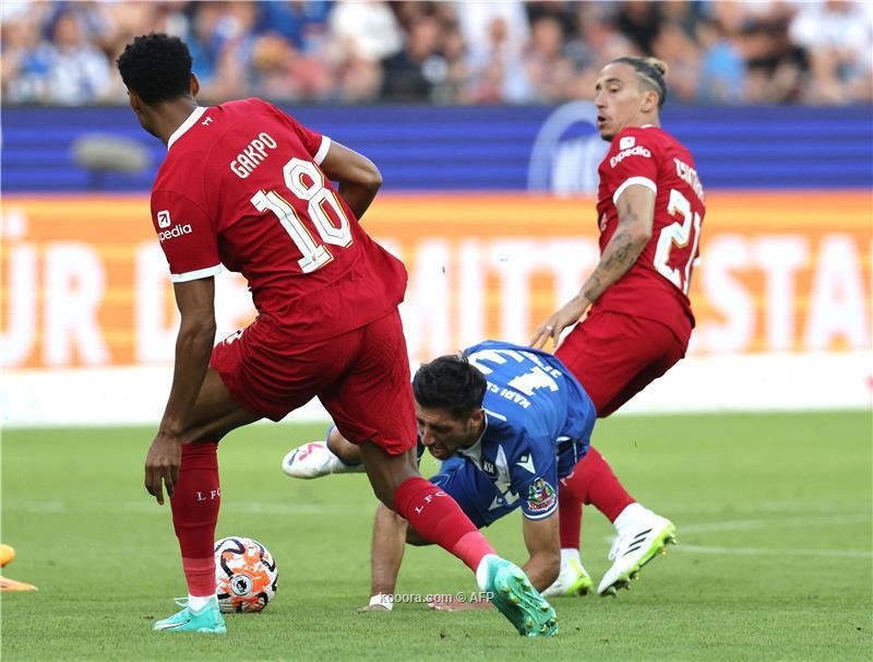 بالصور : جوتا يمنح ليفربول فوزا برباعية على كارلسروه وديا