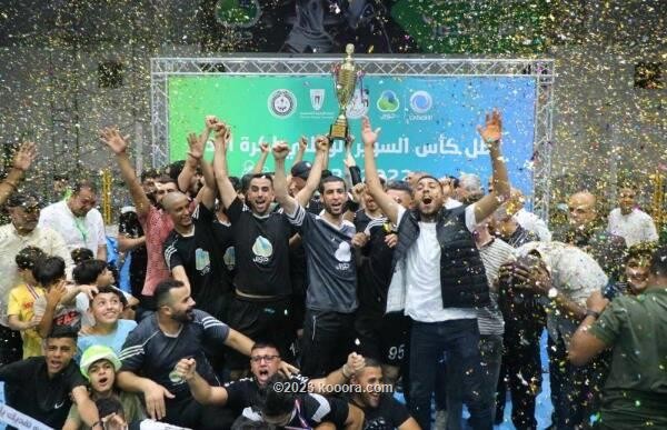 بالصور : البريج بطل كأس فلسطين لليد