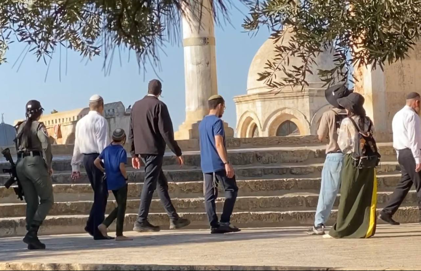 عشرات المستوطنين المتطرفين يقتحمون باحات الأقصى