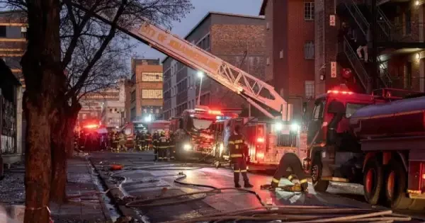 ارتفاع حصيلة ضحايا حريق جوهانسبرغ إلى 73 شخصًا