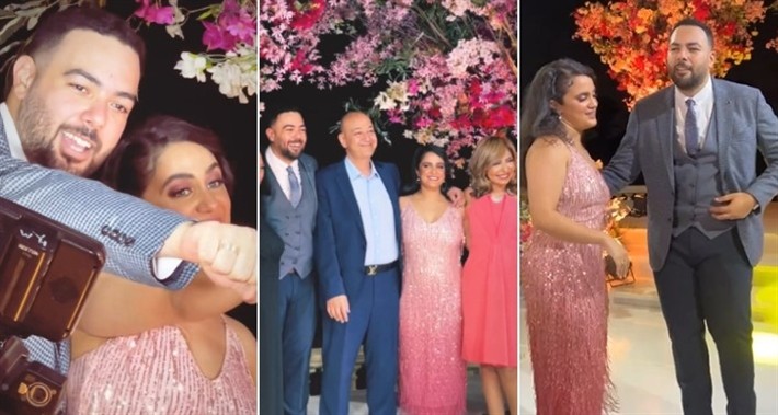 عمرو أديب يحتفل بخطوبة ابنه خالد