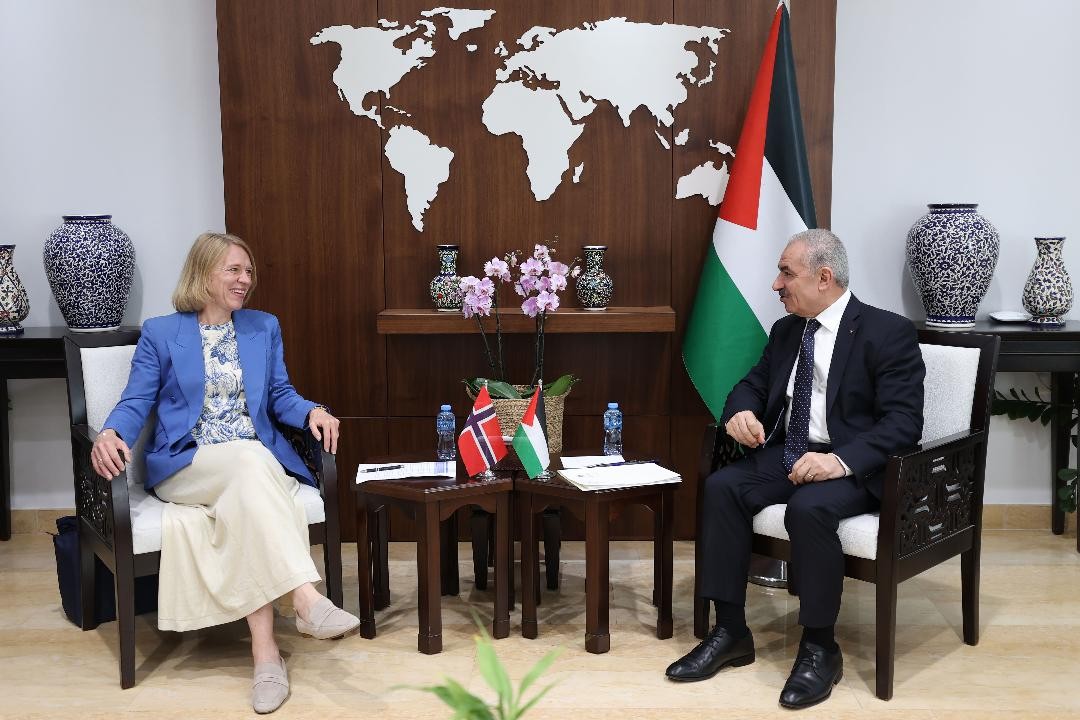 طالع تفاصيل لقاء اشتية بوزيرة خارجية النرويج