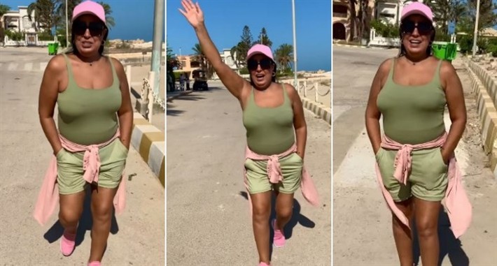 "رجعت أمشي" فيفي عبده تطمئن جمهورها من الساحل الشمالي