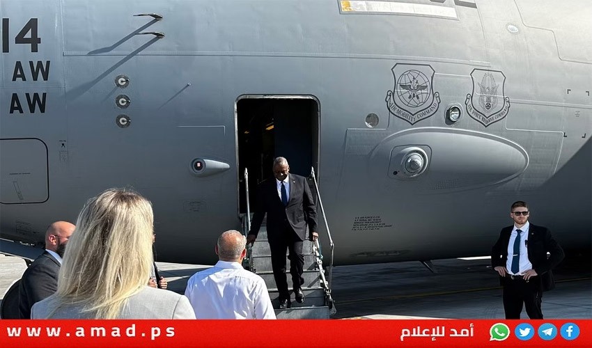 وزير الفاع الأمريكي أوستن يصل تل أبيب لدعم حربها ضد في غزة