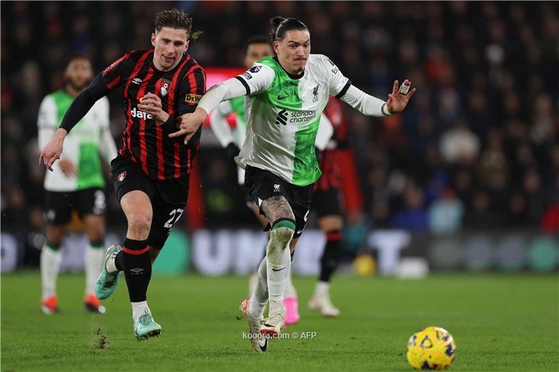 جوتا يقود ليفربول للهروب بالصدارة باكتساح بورنموث