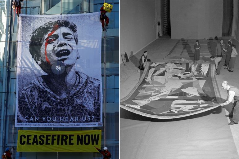 متحف الملكة صوفيا.. لوحة بيكاسو بداخله وصورة طفل غزة على واجهته