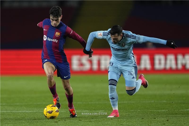 بالصور :  رأسية روكي في شباك أوساسونا تعيد برشلونة للانتصارات