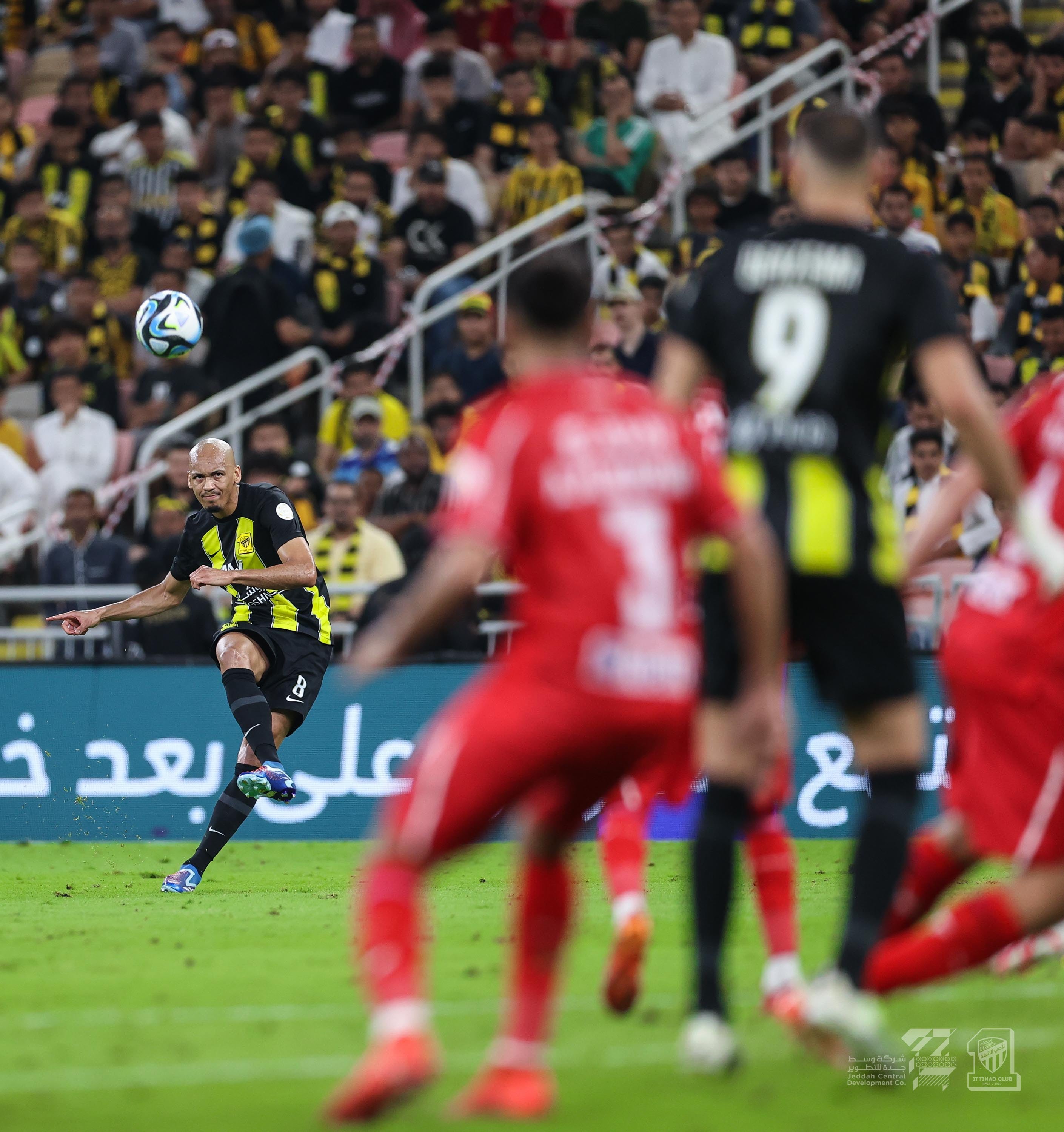 بالصور: حمدالله ينقذ الاتحاد بفوز عسير أمام الوحدة