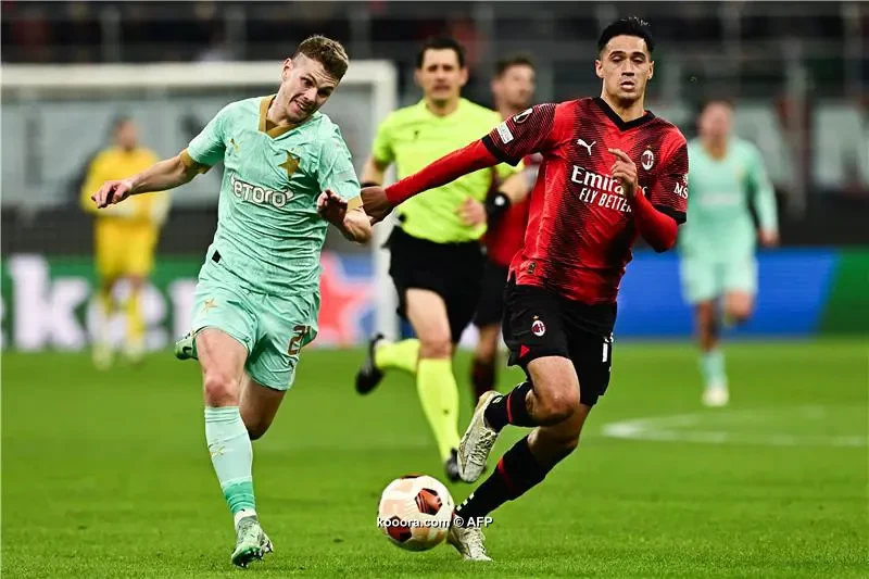 بالصور : ميلان يكرم ضيافة سلافيا.. ويلامس ربع نهائي الدوري الأوروبي