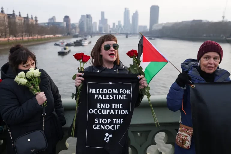 مظاهرات في أنحاء أوروبا تضامنا مع نساء غزة بيوم المرأة العالمي