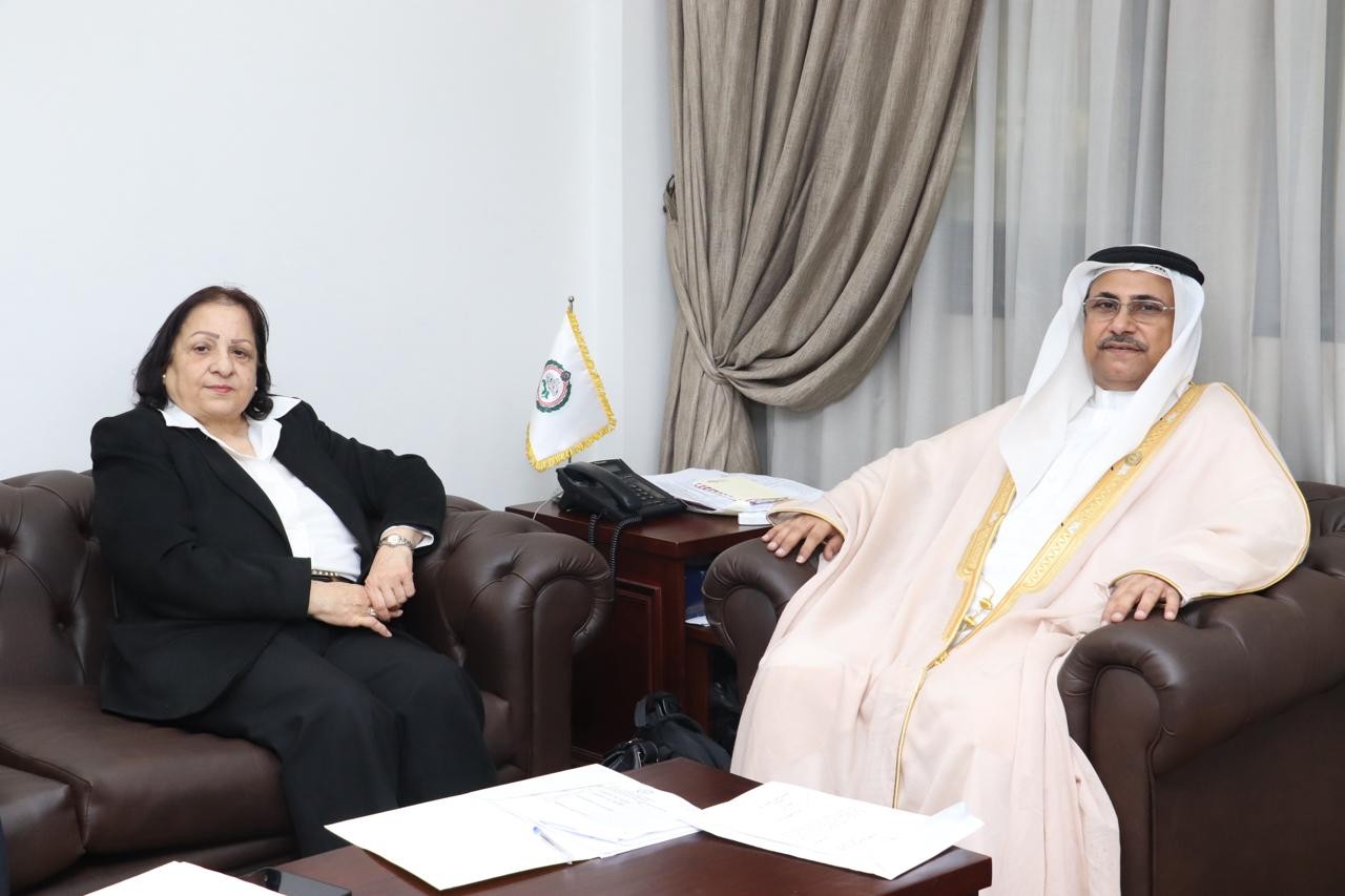 العسومي يستقبل النائبة مي الكيلة عضو البرلمان العربي الجديد عن دولة فلسطين