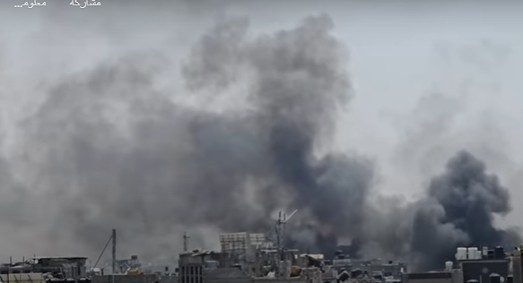 مصابون في قصف إسرائيلي على مخيم جباليا