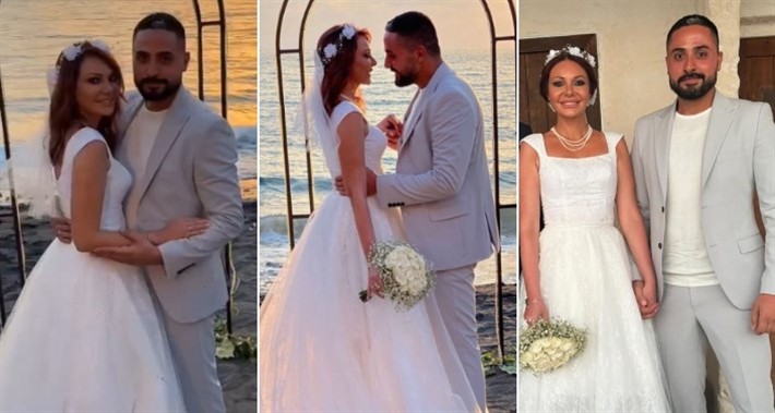 نادين تحسين بيك وإياد عيسى يحتفلان بزفافهما في اللاذقية