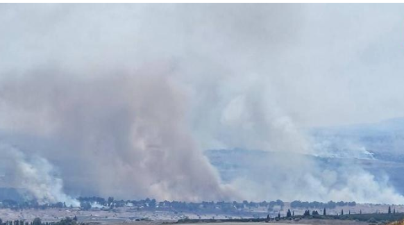 في هجوم بأكثر من 200 صاروخ وعشرات الطائرات المسيرة .. حزب الله يحرق مستوطنات الشمال