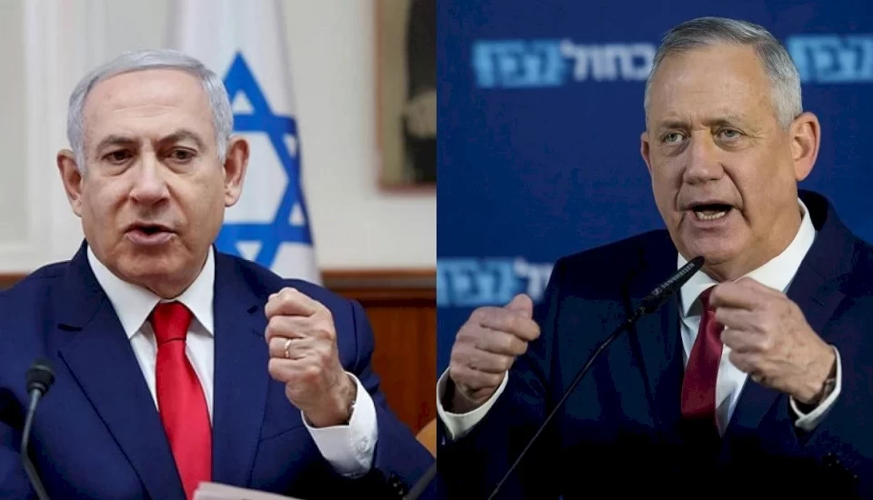 استطلاع رأي يُظهر تقدم معسكر غانتس على ائتلاف نتنياهو