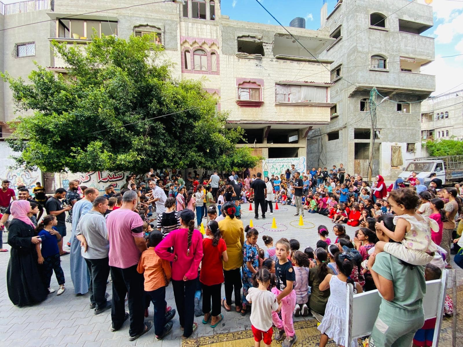 فريق "سورير" في شمال غزة يقدم الدعم النفسي الاجتماعي للأطفال