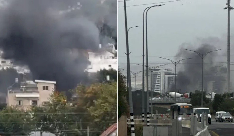 صواريخ "حزب الله" تحرق مناطق في بيتاح تكفا بتل أبيب