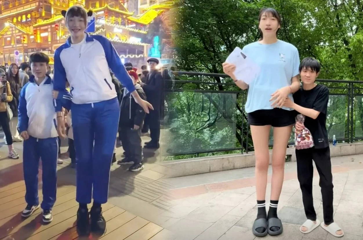 صيني يواعد امرأة طولها 2.2 متر رغم رفض عائلته ويقيمان حفل زفافهما خلال أيام