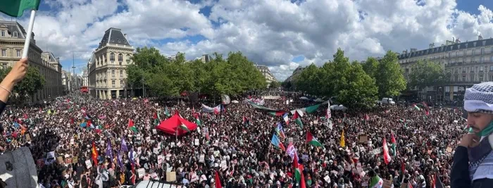 إسرائيل انصرفي فلسطين ليست لك.. مظاهرة ضخمة بفرنسا تأييدا ودعما لغزة
