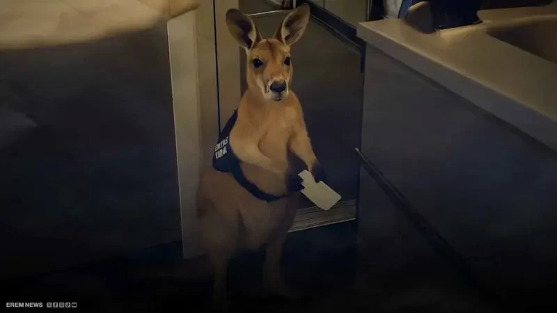 ما حقيقة فيديو الكنغر المسافر في الطائرة؟