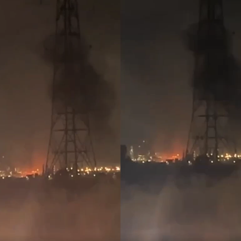 صواريخ ايرانية .... نشوب حريق في منشأة استراتيجية قرب حيفا