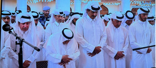 بمشاركة امير قطر - تشييع جثامين شهداء القصف الاسرائيلي على الدوحة