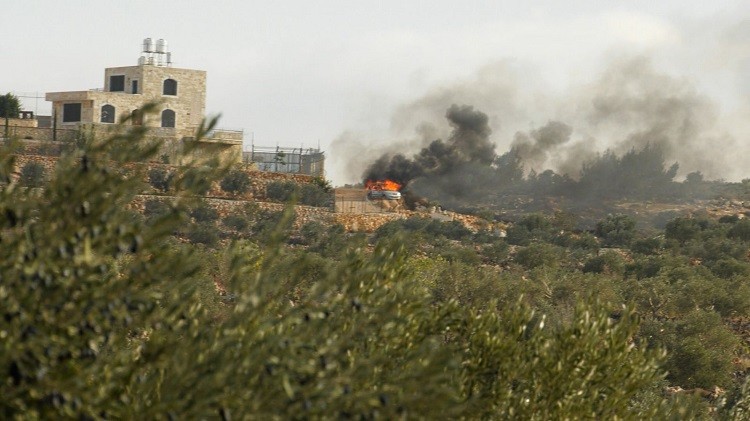 مستعمرون يهاجمون قاطفي الزيتون في ترمسعيا