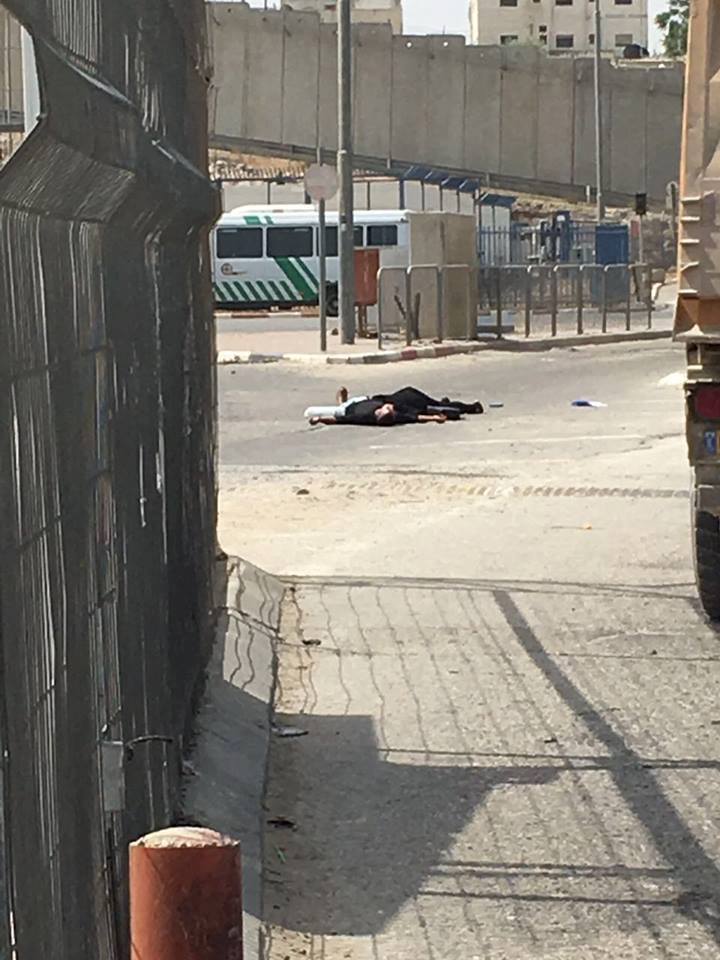 صور وفيديو: استشهاد فتاة وإصابة شاب برصاص الاحتلال على حاجز قلنديا بزعم تنفيذهما عملية طعن